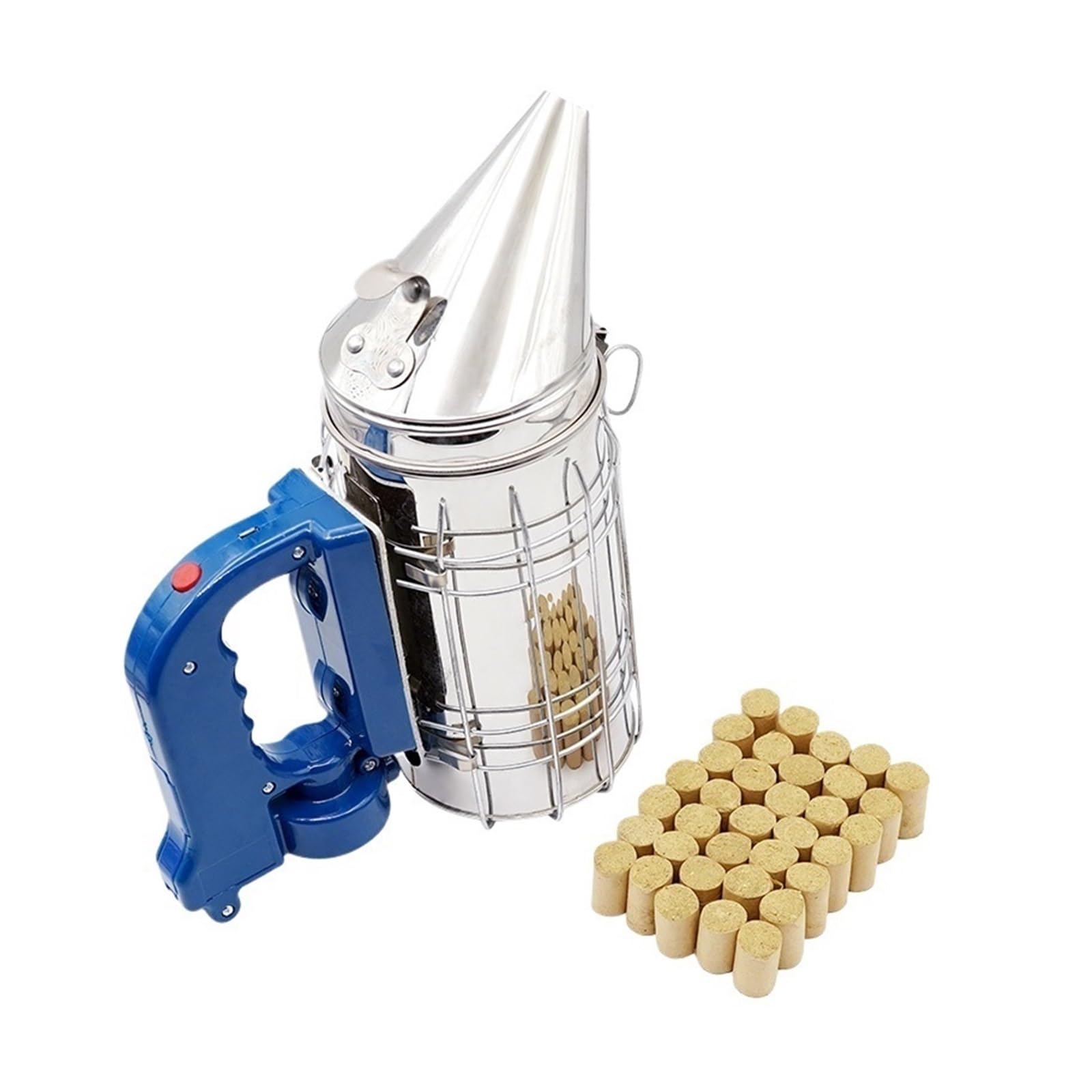 Bienenzuchtwerkzeug Elektrischer Bienenraucher Mit Hitzeschild Rauchbombe Dampf Imkereiausrüstung Sender-Kit Gartenbedarf Notwendige Werkzeuge Für Imkerei | Bee Smoker tools kit
