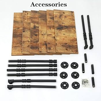 Amazon.com: ZIOTHUM 6-Tier Industrial Pipe Shelves Shelf