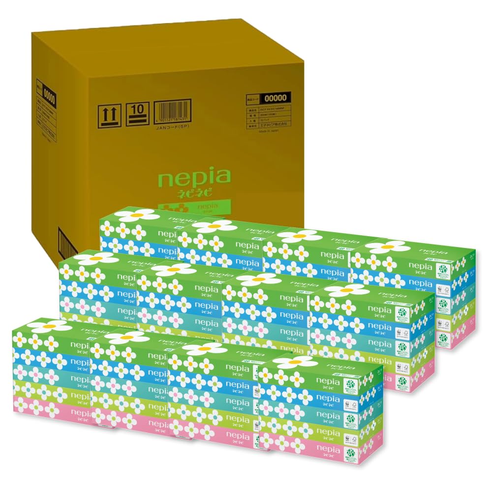 Amazon.co.jp: ネピア ネピネピ ティシュ 300枚(150組)×60箱(5箱×12