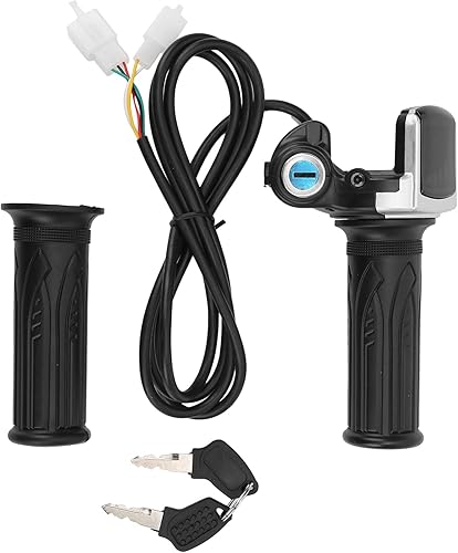 Empuñaduras de mango de acelerador, juego de llaves de bloqueo de acelerador eléctrico para motocicleta, scooter de 48 V