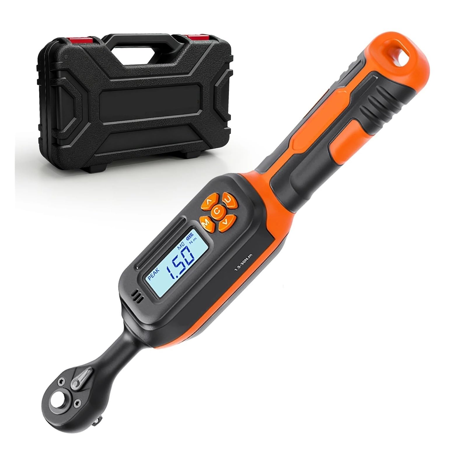 Airuixi 15Pcs-For-Bike Torque Wrench Digital Torque Wrench Set, 1/4-Inch Drive 1-22 Ft.lb/1.5-30 N.m With Bits & Sockets(15Pcs-For-Bike)