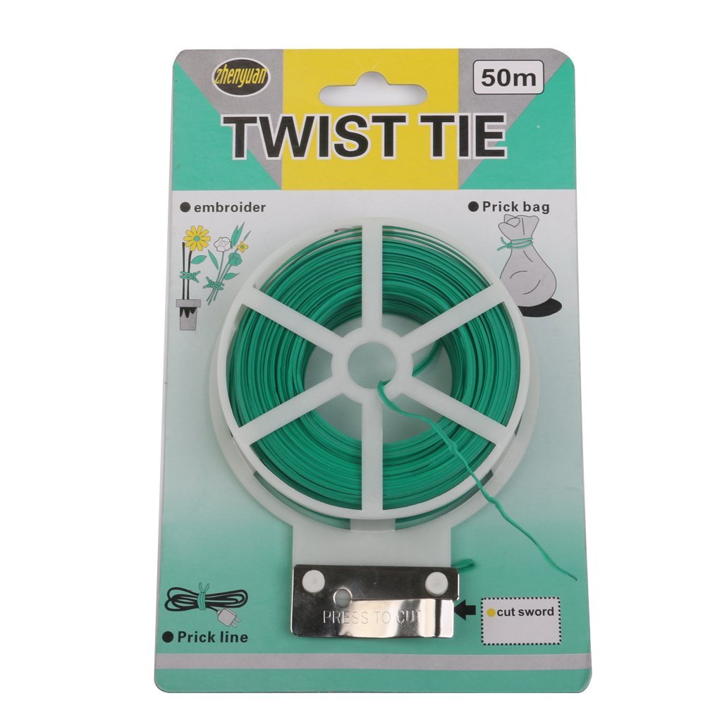 Chirayu Mart Plastic Twist Tie Wire Spool with Cutter: 50m Green Wire for Convenient Gardening and Plant Maintenance in Your Garden or Yard (B08WQ1KC29) Amazon Price History, Amazon Price Tracker