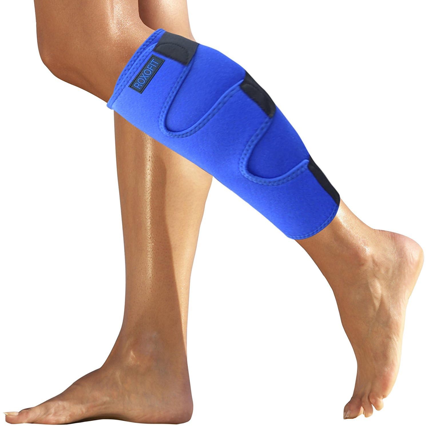 Roxofit Calf Brace - Shin Splint Support for Calf Pain Relief Strain Sprain Shin Splints Tennis Leg Calf Injury. Compression Lower Leg Brace for Men and Women. Calf Wrap - Shin Splint Brace / Sleeve