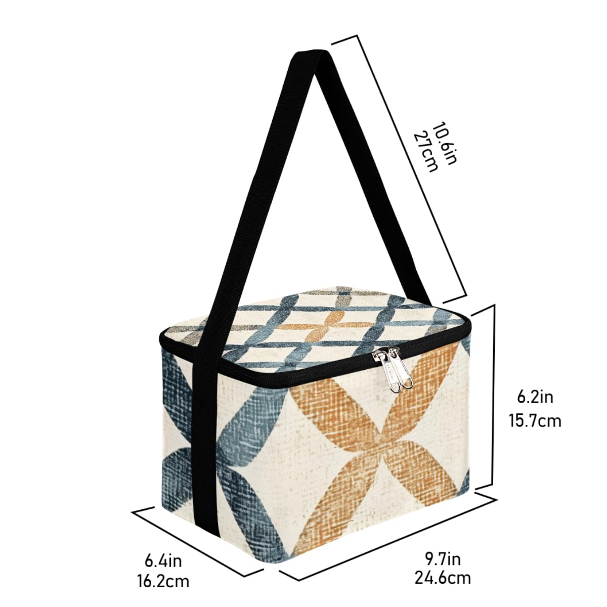 Lunch Bags for Women Men 9 Cans,Abstract Texture Hot & Cold Food Delivery Bag Insulated Grocery Bag Insulated Lunch Box Color Art Cooler Bag for Office Work Picnic Beach