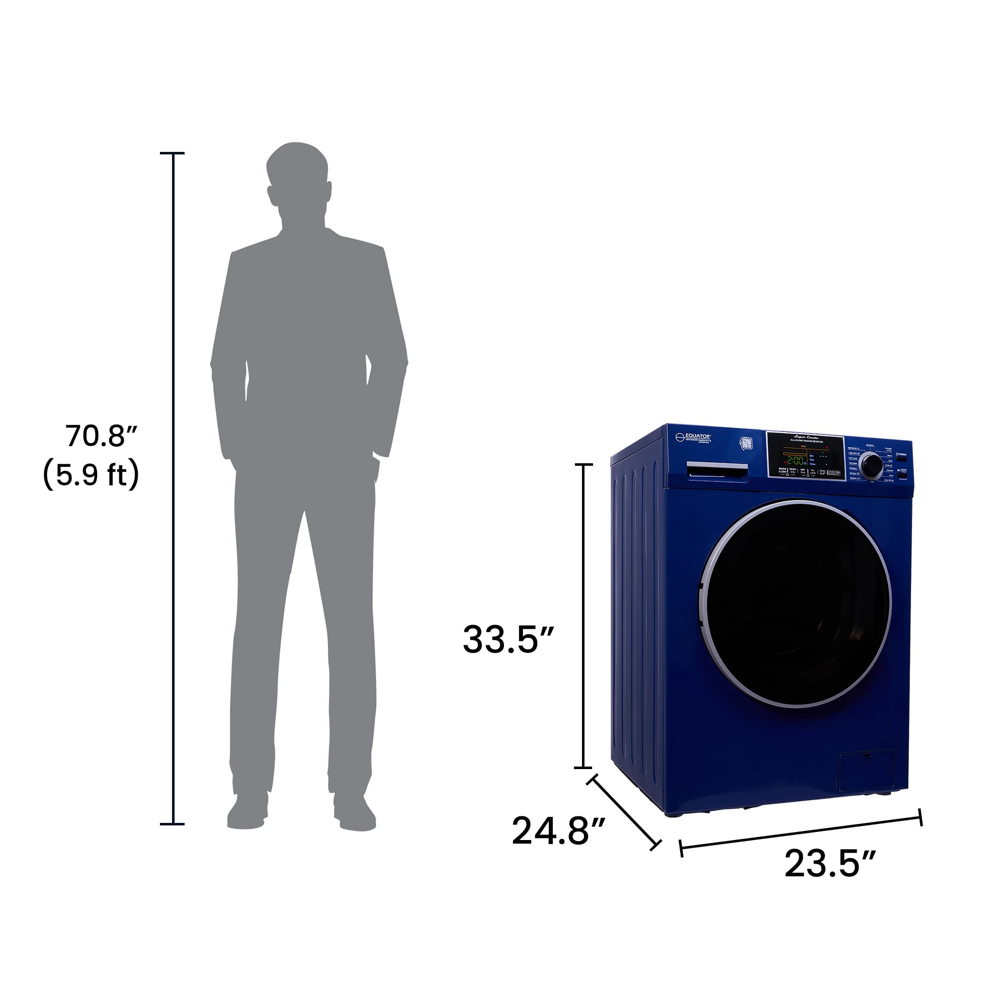 Amazon.com: Equator All-In-One VENTED/VENTLESS Washer-Dryer 1.9cf