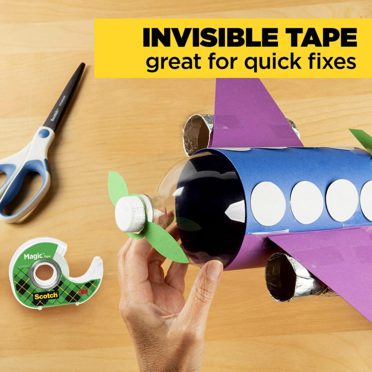 Clear Adhesive Solution: 6 Rolls of Dispensable Scotch Magic Tape