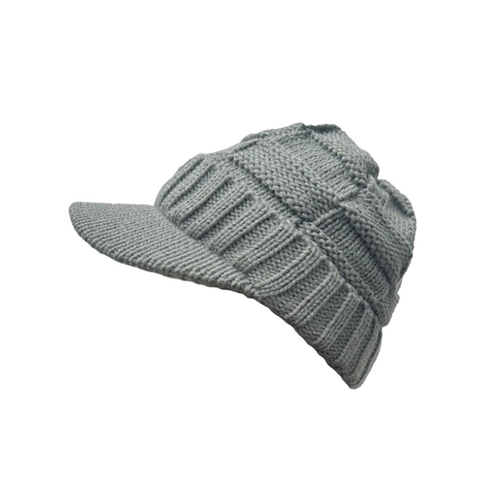 Gorro Cálidos De Invierno Gorro De Punto Holgado, Suave, Cálido, Unisex, Otoño E Invierno, con ala Visera Al Aire Libre