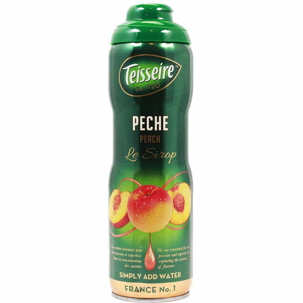Teisseire Peach Syrup 20.3 fl oz for flavoring tea, for sodas and more (3 PACK)