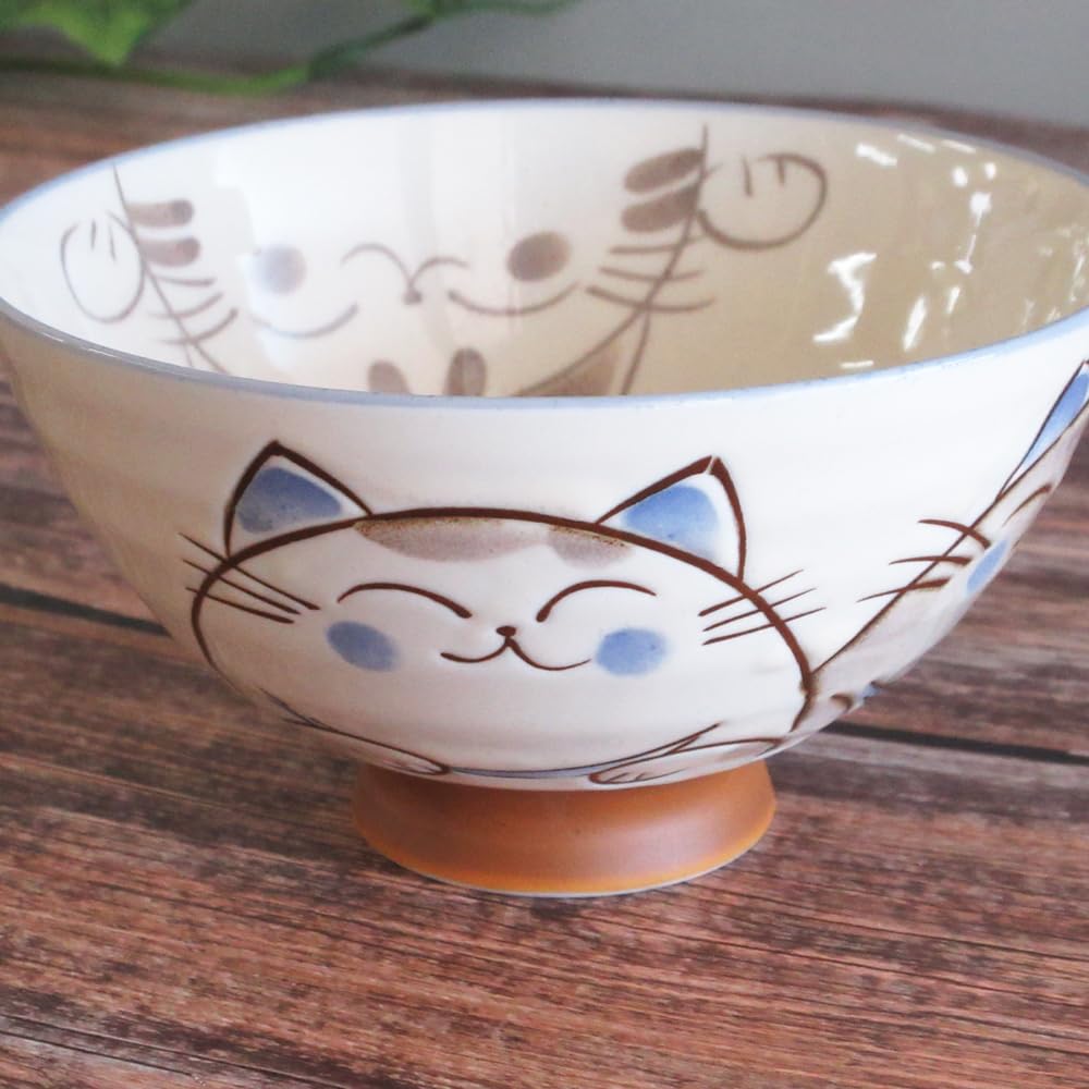 新品2点セット　美濃焼　ねこちぐら　茶碗　ミケ　猫　ねこ　ネコ 新品2点セット 美濃焼 ねこちぐら 茶碗 ミケ 猫 ねこ ネコ