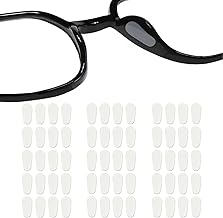 30 Pairs of Non-Slip Silicone Nose Pads Adhesive Nose Pads for Glasses and Sunglasses, Soft, Comfortable (1 mm Transparent)