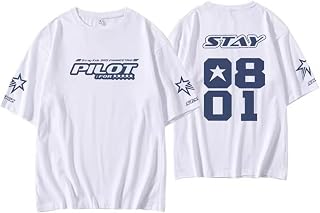 Stray Kids 5 Strar T-Shirt, Fanmeeting Pilot for Merch Shirt Cotton Loose Tee for Unisex