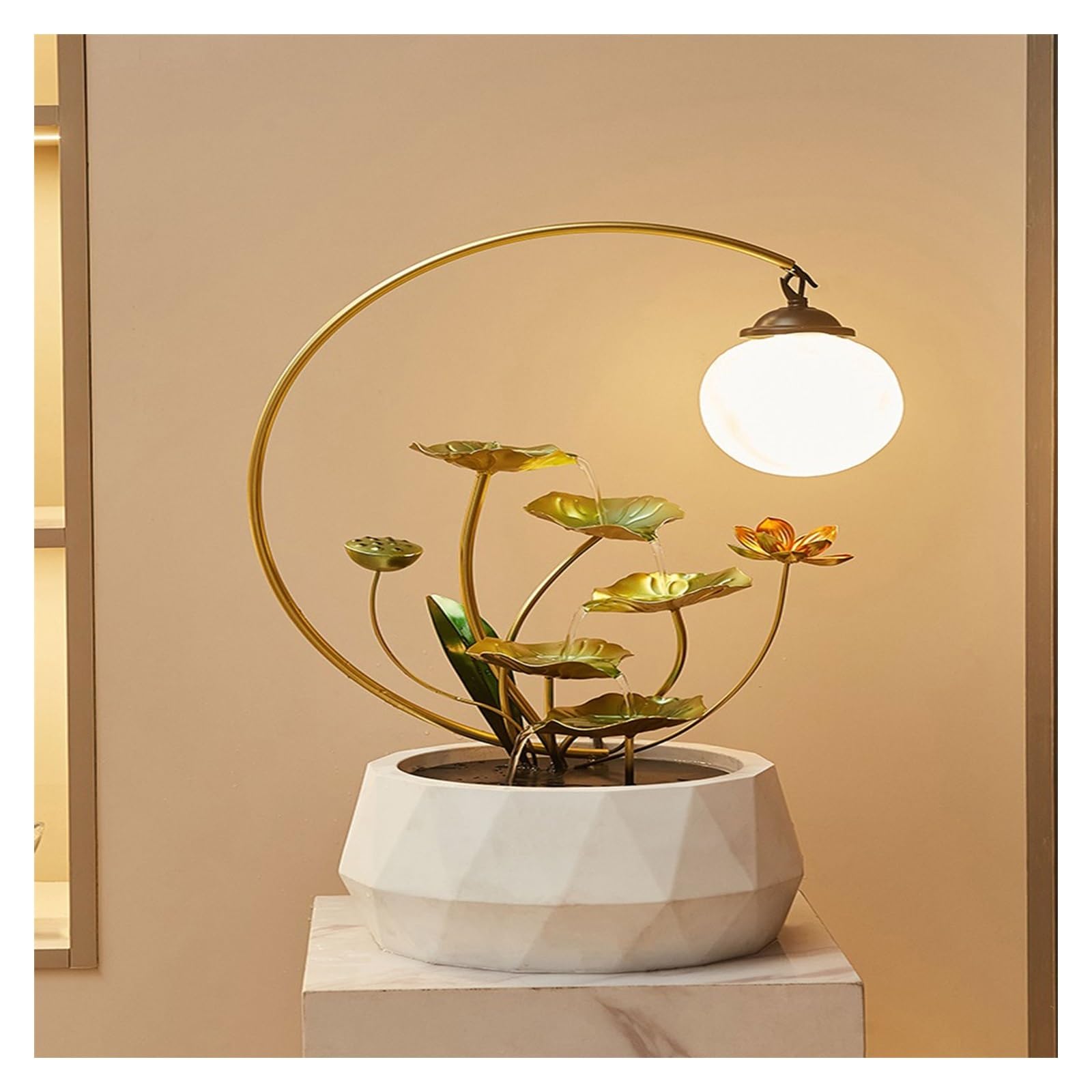 Fontana decorativa da tavolo, Decorazione Feng Shui Cascata Fortunata - Gioco d'Acqua con Ciclo Infinito for Casa e Ufficio - Elegante Scultura d'Acqua in Movimento - Regalo Perfetto for l'apertura di