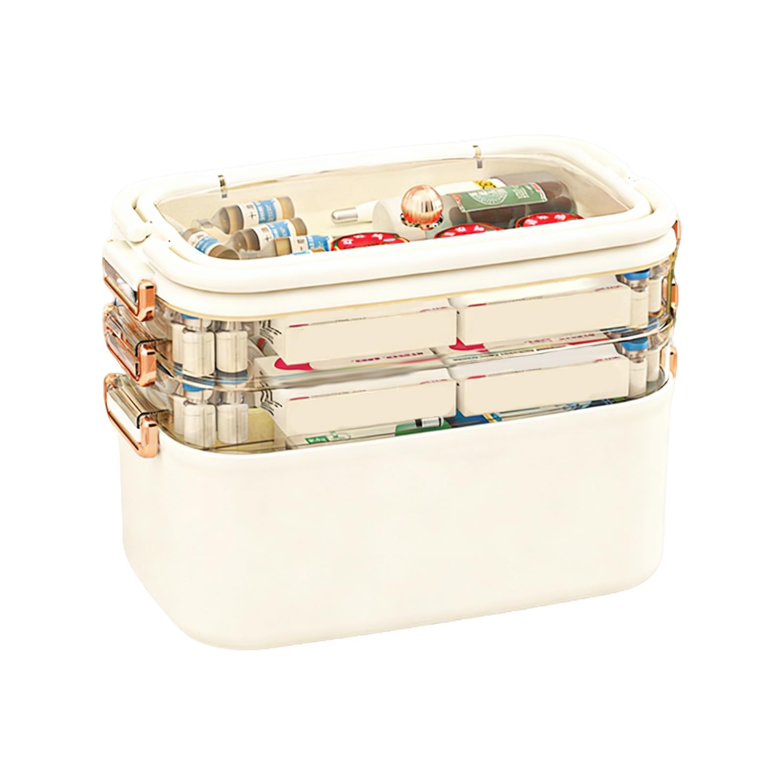Orartmm Clear Storage Boxes With Lids, Storage Boxes, Medicine Storage Box, Medicine Box Multi Compartment Medicine Organizer, Storage Box Suitable For Secure Pills And Medicines