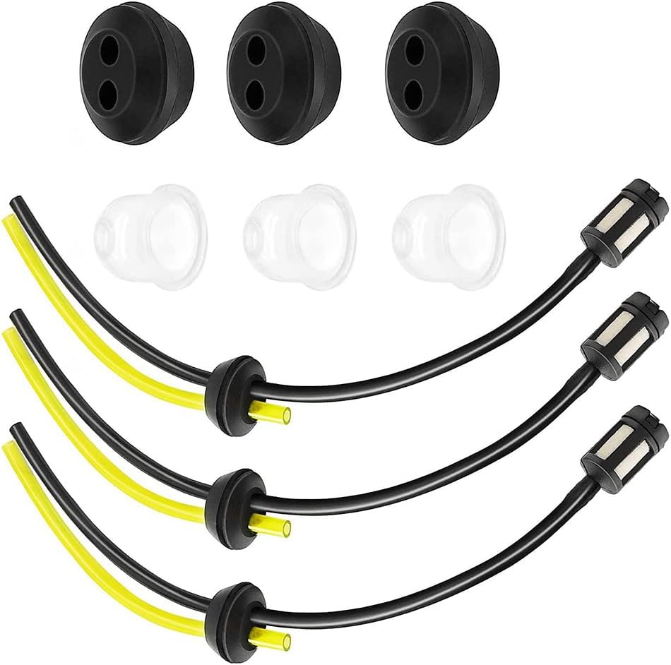 Fuel Line Filter Kit Fit for Brush Cutter Lawn Mower Primers Fuel Hose Garden Tool Parts