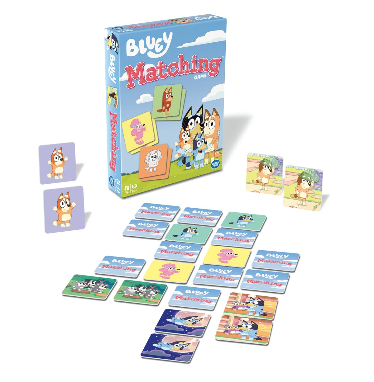Wonder Forge Bluey Matching Game - Family & Toddler Games - Educational Toys - Memory & Brain Games for Kids Ages 3-5, Indoor Recess