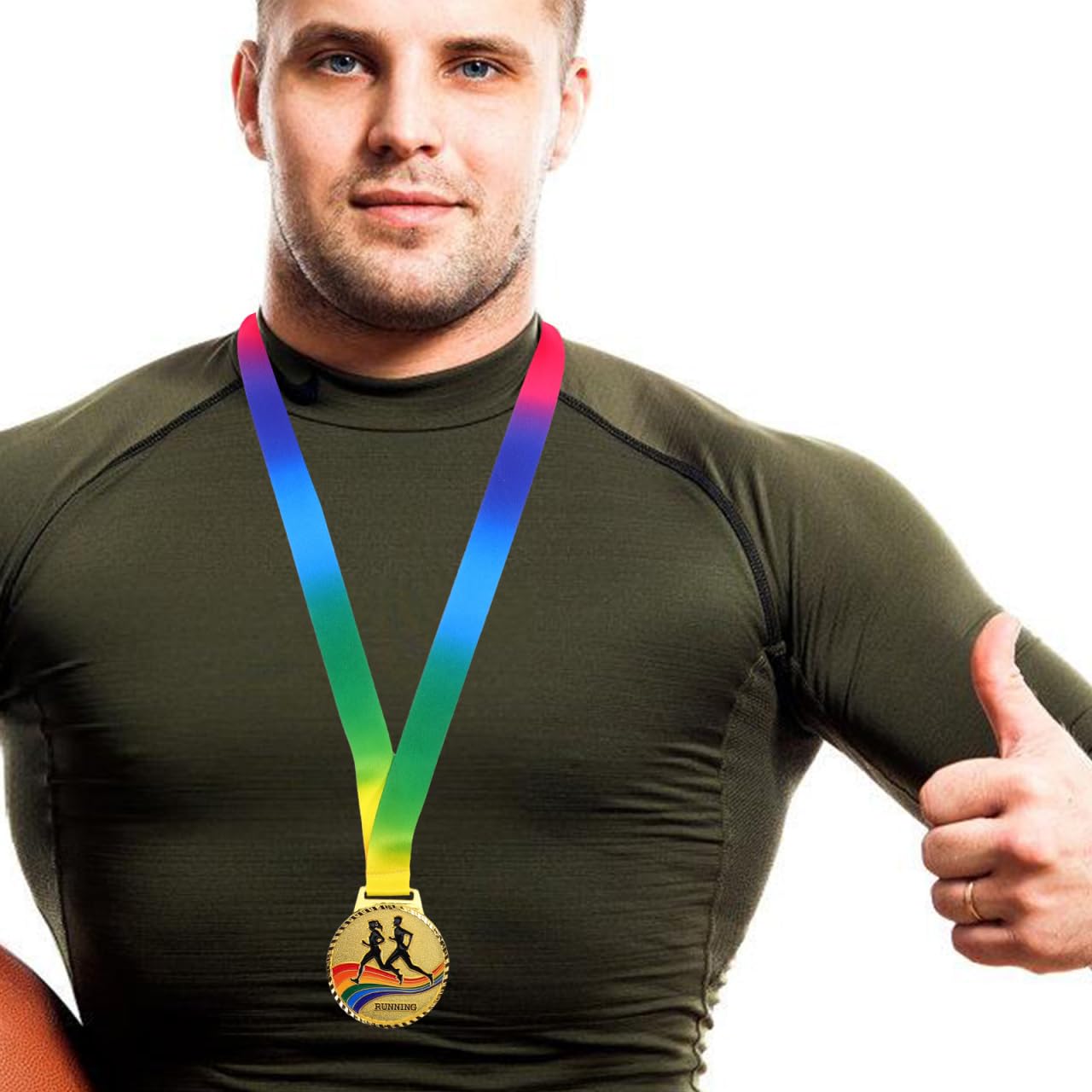 VICASKY Medaille Trophée Sportif Mésaille d'or, MéDailles Métal DiamèTre 7 Cm avec Collier pour Enfants étudiants Compétition Récompenses des Sports Jeux La Fête Récompense Les Gagnants Sportives - 3