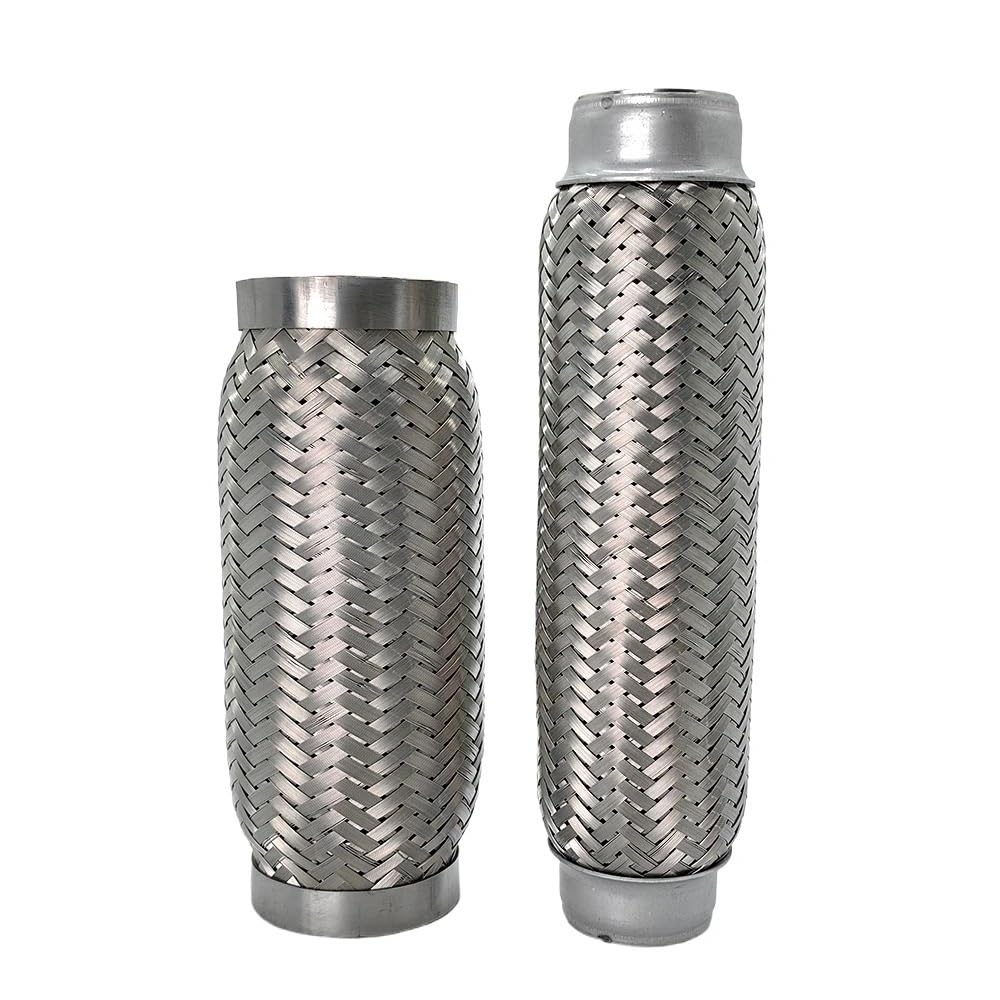 uniwersalna rura wydechowa 45mm 64mm Elastyczne rury wydechowe samochodowe złącze Mieszek pleciony Rury tłumika ze stali nierdzewnej Uniwersalne Tłumik końcowy(64-200mm)
