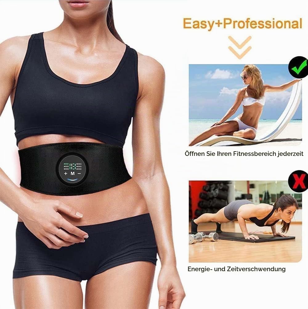 EMS Bauchmuskeltrainer Elektrisch, EMS Trainingsgerät, Stimulationsgerät Bauchmuskeln - 10 Stimulation Bereiche, 20 Trainingsmodi für Bauch, Arm, Bein-Fitness…