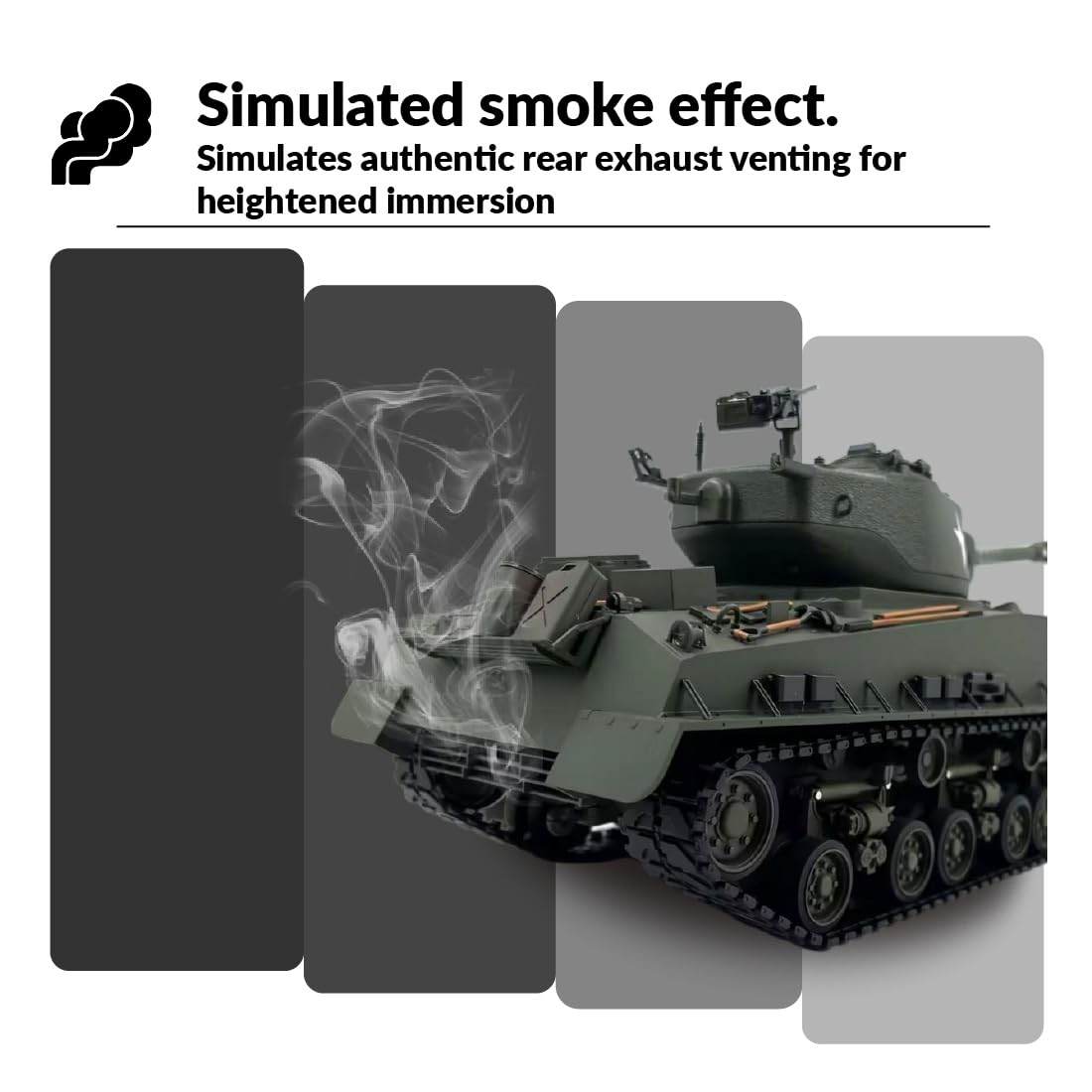 Czołg RC, 1:16 M4A3 Sherman VVSS wczesny zdalnie sterowany czołg z metalowymi gąsienicami, wieżą 360°, dymem, dźwiękiem i systemem bitwy na podczerwień, wojskowy pojazd RC 2,4 GHz dla