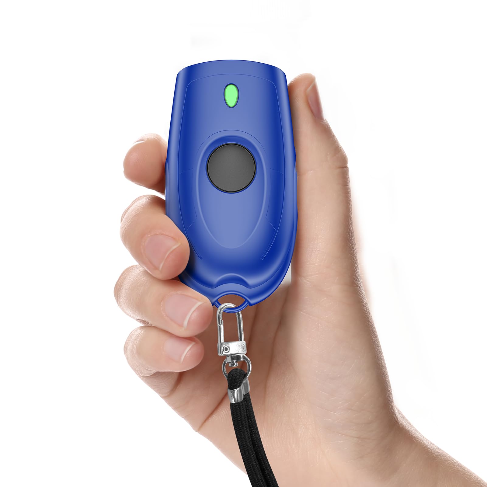 alacrityPortable 1D CCD Wireless Barcode Scanner with Adjustable Neck Strap, 3-in-1 Bluetooth 2.4G Wireless USB Wired, Lightweight Mini Bar Code Readers for Computer, Tablet, Smartphone, Blue