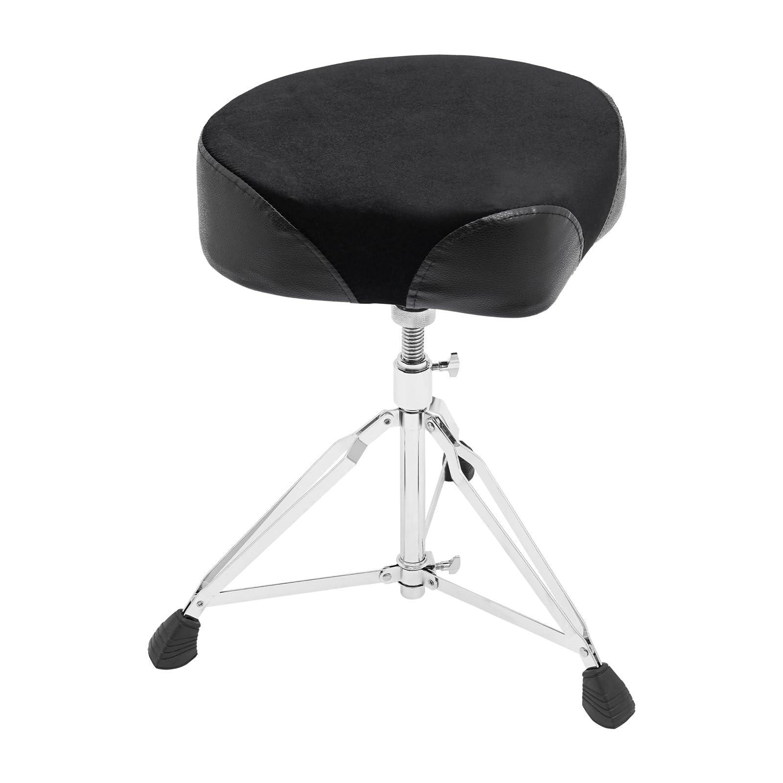 Taburete para batería de hierro con asiento de poliuretano, 45-60 cm, altura ajustable, extraíble y redondo con pies antideslizantes, asiento de batería portátil, carga máxima de 100 kg