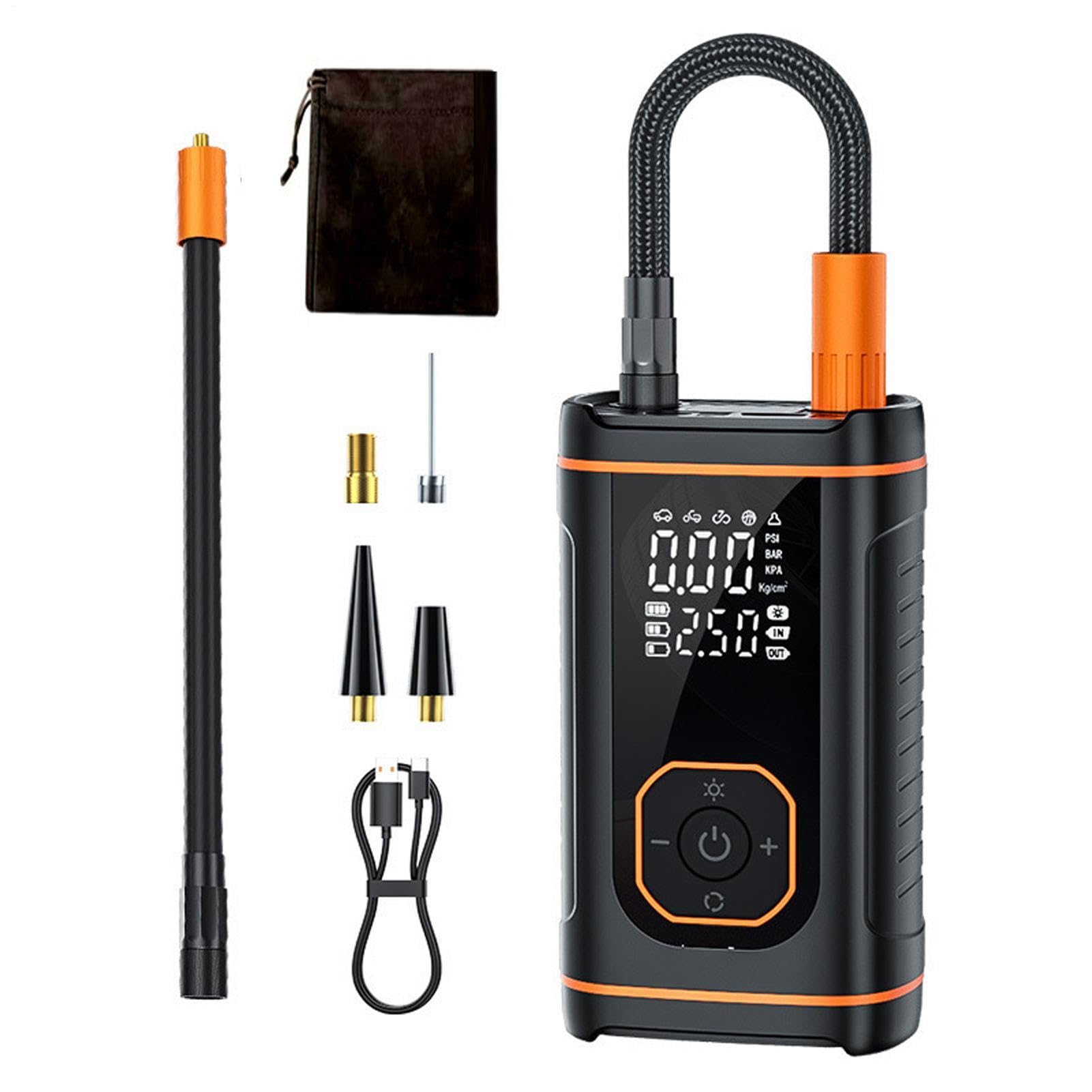 Gonfiapenne Portatile per Pneumatici Attrezzi Auto Ricaricabili USB | Pompa per Pneumatici Auto Portatile Per Automobili, Veicoli, Biciclette, Bici E Palloni