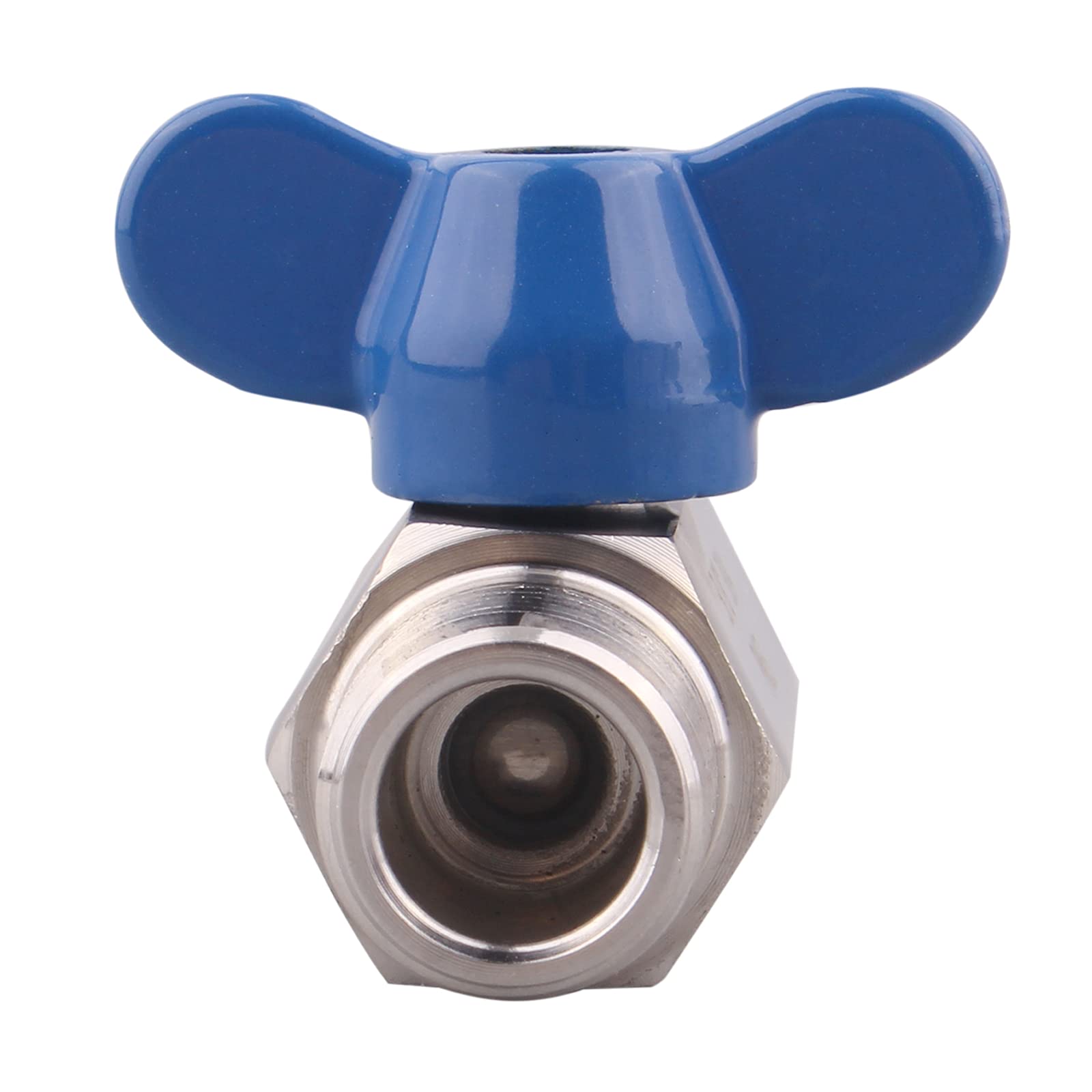 2pcs Mini Ball Valve 3/8 NPT - Chrome Plated Brass Shut Off Valve