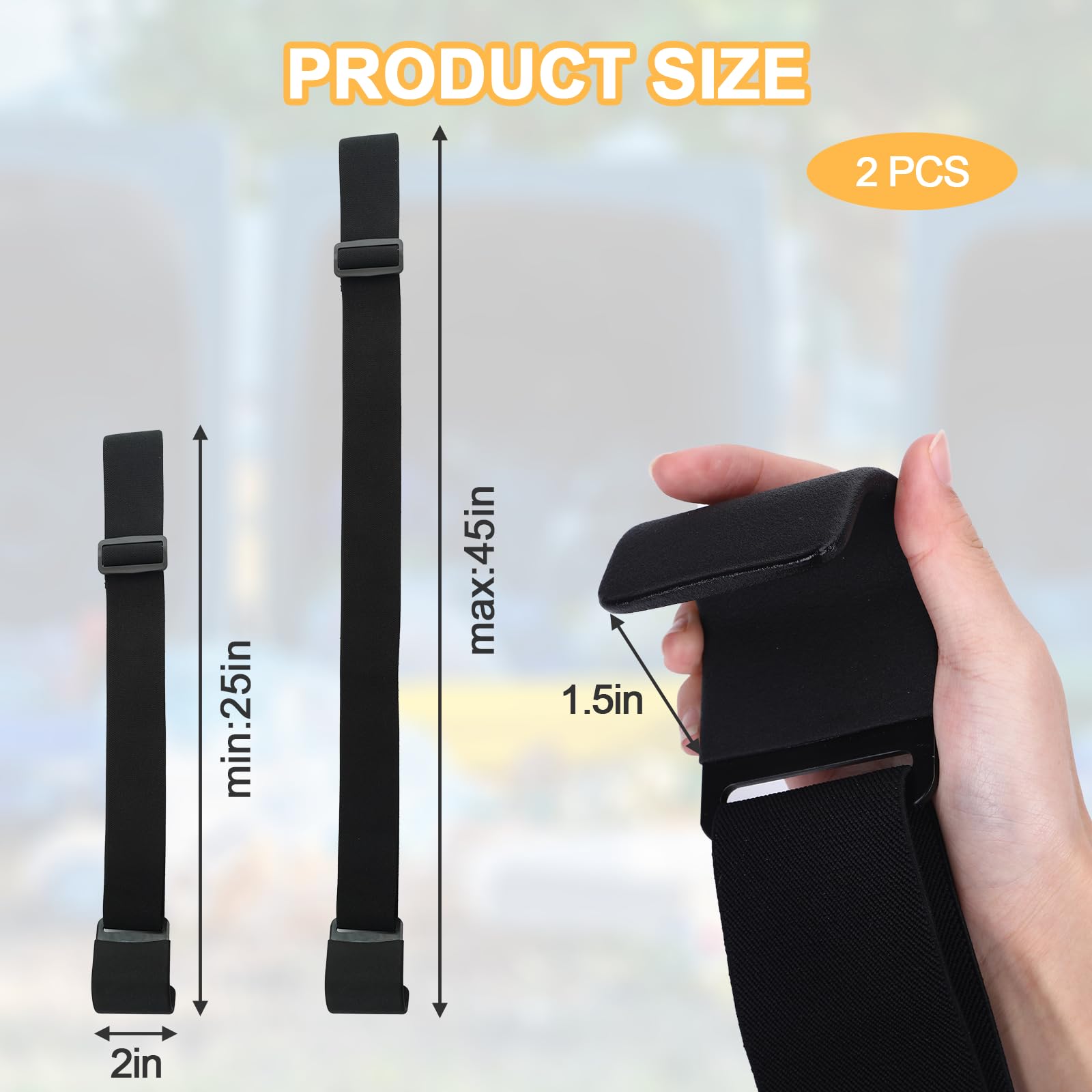 2 PCS Garbage Can Lock, Bear Proof Trash Can Lock, Garbage Can Bungee Cords, Trash Bin Lock, Bear Proof Trash Can Lid Lock, Trash Can Locks Strap for Animals Dogs