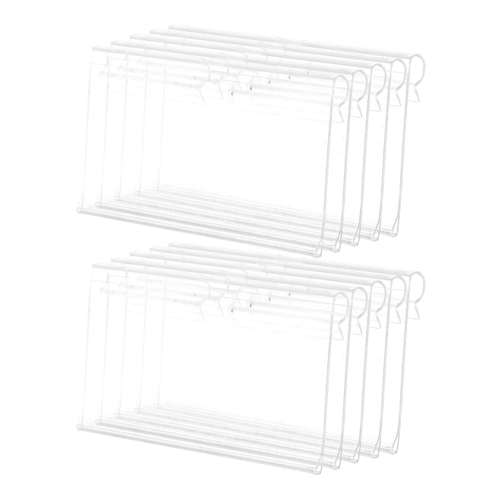 PRETYZOOM 10 Pcs Plastic Tag Holder Retail Store Shelf Label Holders for Supermarket Mall Convenience Store Display