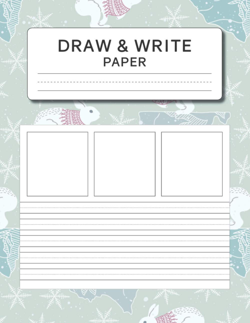 Draw and Write Paper: Horizontal Sequence Writing Paper