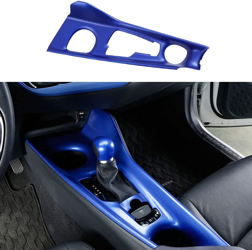 Rifoda for C-HR ABS Accessories Center Console Gear Shift Panel Cover Fit for Toyota C-HR 2018 2019 2020 2021 Gear Shift Knob Trim Interior Decoration(Blue)