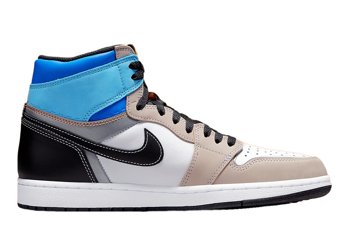 Nike Damskie buty sportowe WMNS Air Jordan 1 Mid, żagiel pomarańczowy pomarańczowy kwarc, 45.5 EU