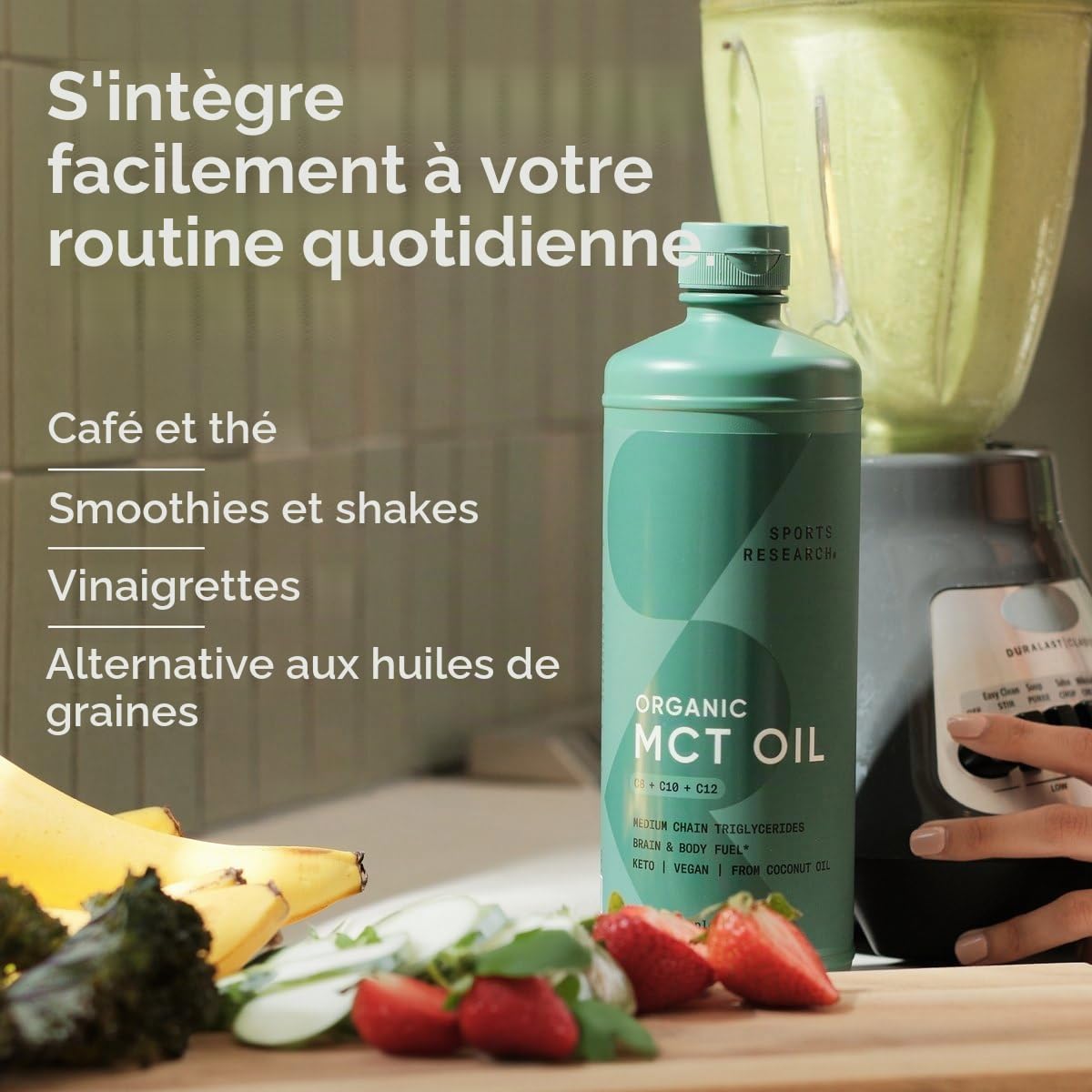 Sports Research Mct Huile Provenant Uniquement De L’Huile De Coco - 32Oz