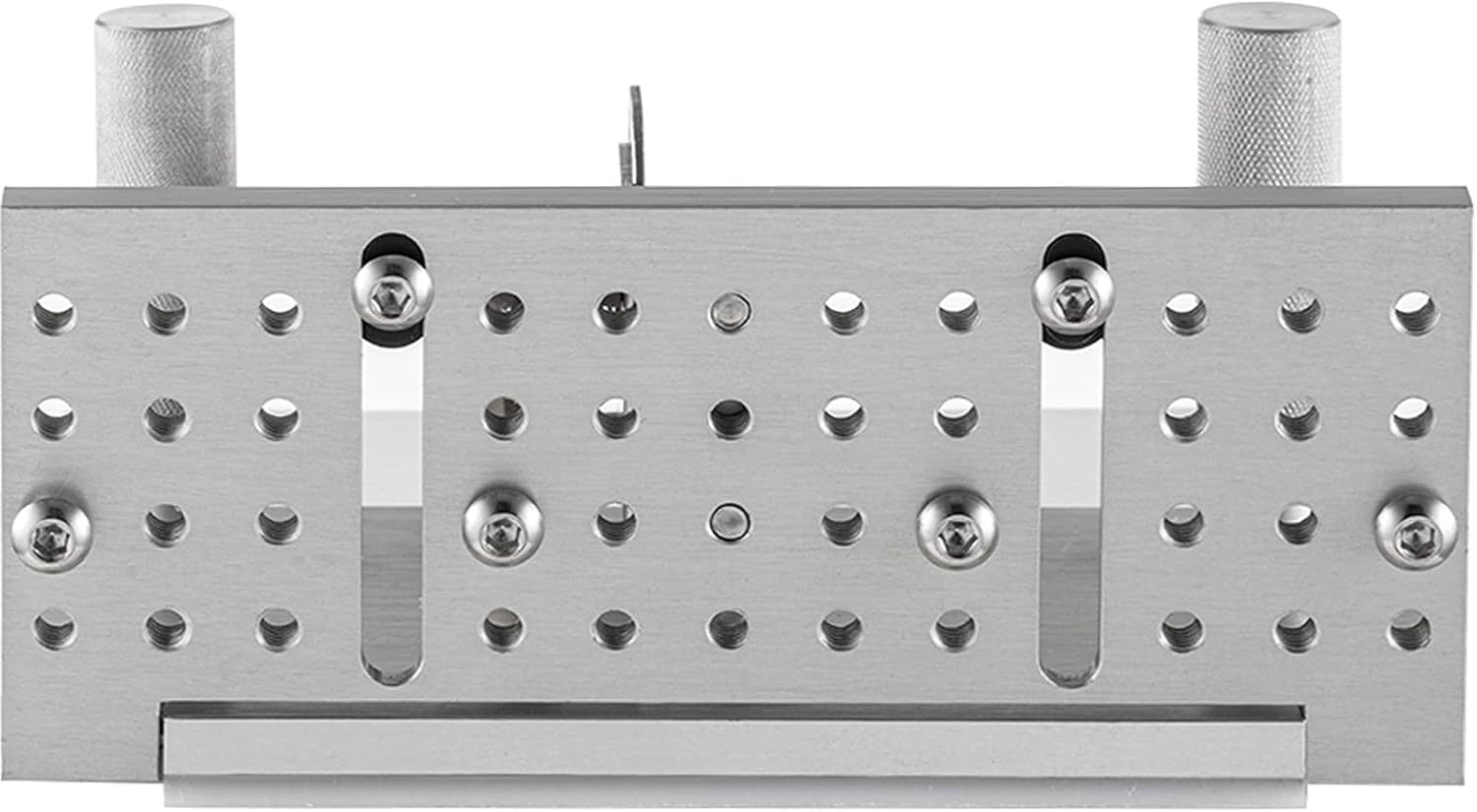 VEVOR Belt Grinder Knife Jig, 7.75" Length Sharpening Locator, 85°~115°Adjustable Angle, Belt Knife Sharpener Jig w/Dual Handles, Knife Making Angle Grind Guide for Belt Sander Machine, Regular