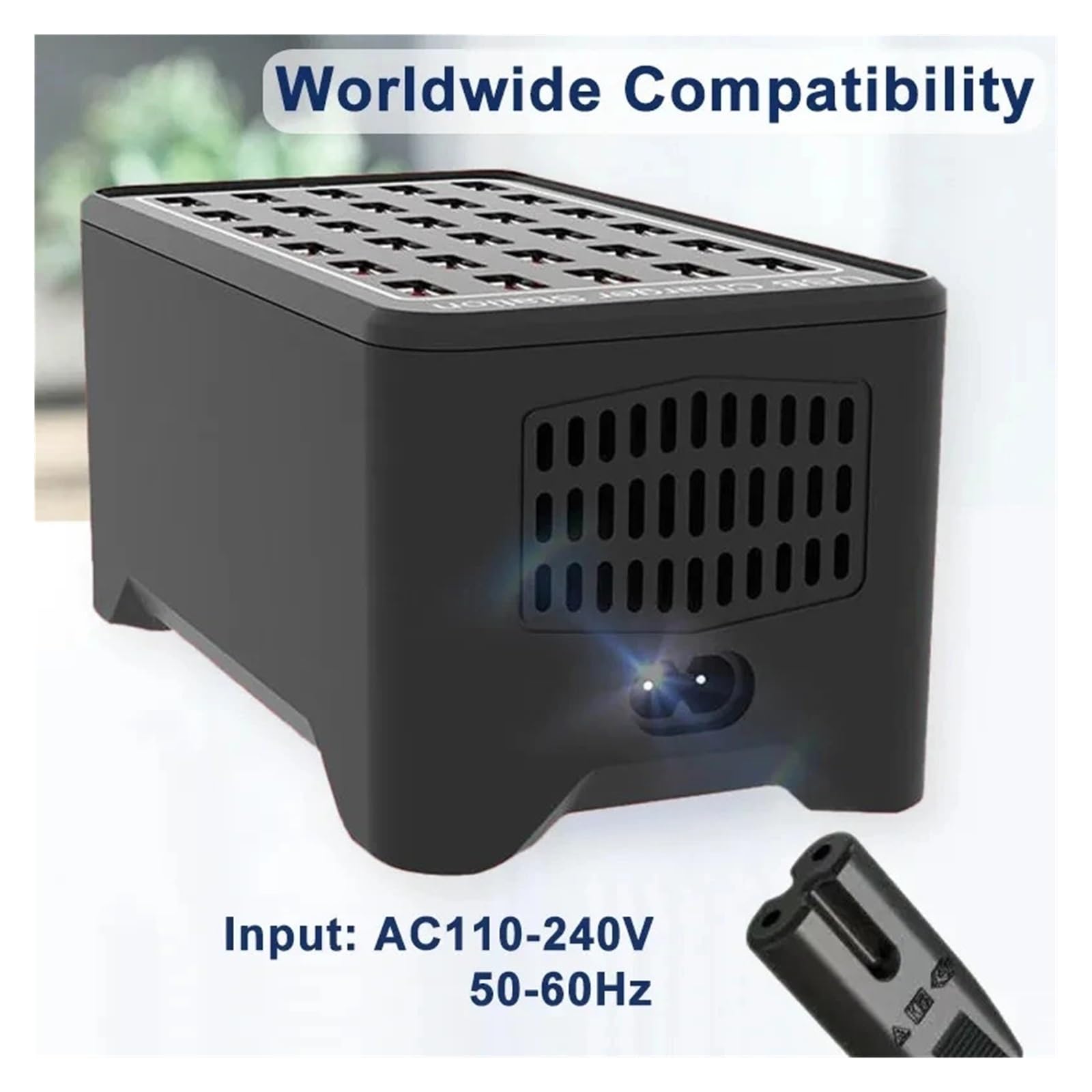Caricatore USB 50/100/150W 10/15/20/25/30 Porte HUB Stazione Di Ricarica Rapida Da Tavolo Universale Parete Dock For Adattatore Alimentazione For Telefono Cellulare(30-Port USB(150W))