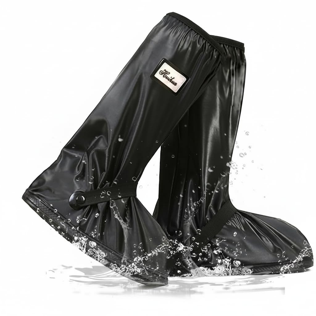 HSEAMALL Schuhüberzieher wasserdicht,Regenüberschuhe Wasserdicht Überschuhe,Outdoor Rutschfester Schuhüberzieher Fahrrad Regenschutz Regenschuhe