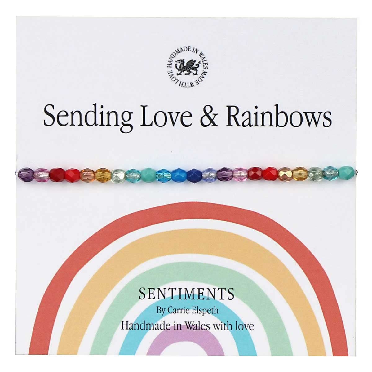 Carrie Elspeth Sending Love and Rainbows Sentiment Bracelet