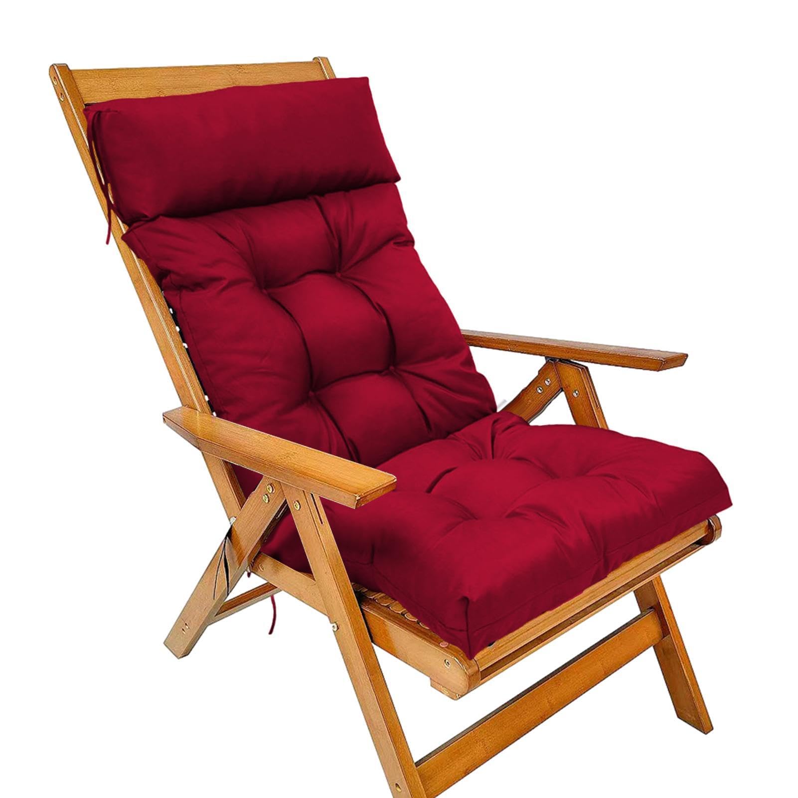 Cojín para Silla, cojín para Silla de terraza, cojín Profundo Plegable para Exteriores, cojín para Todo Tipo de Clima, Chaise Longue para terraza, Tumbona, cojín de Banco