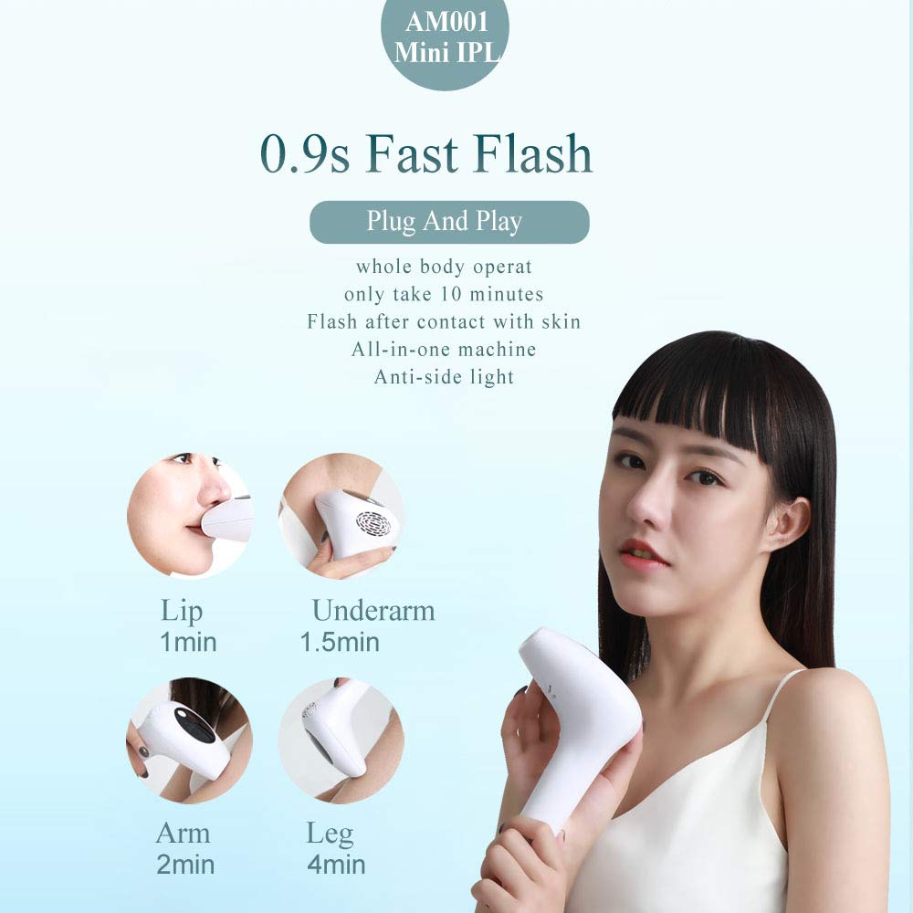 Upgrade to 900,000 flash permanent painless freezing point laser hair removal instrument IPL light skin rejuvenation beauty instrument household electric hair removal instrument for men and women,