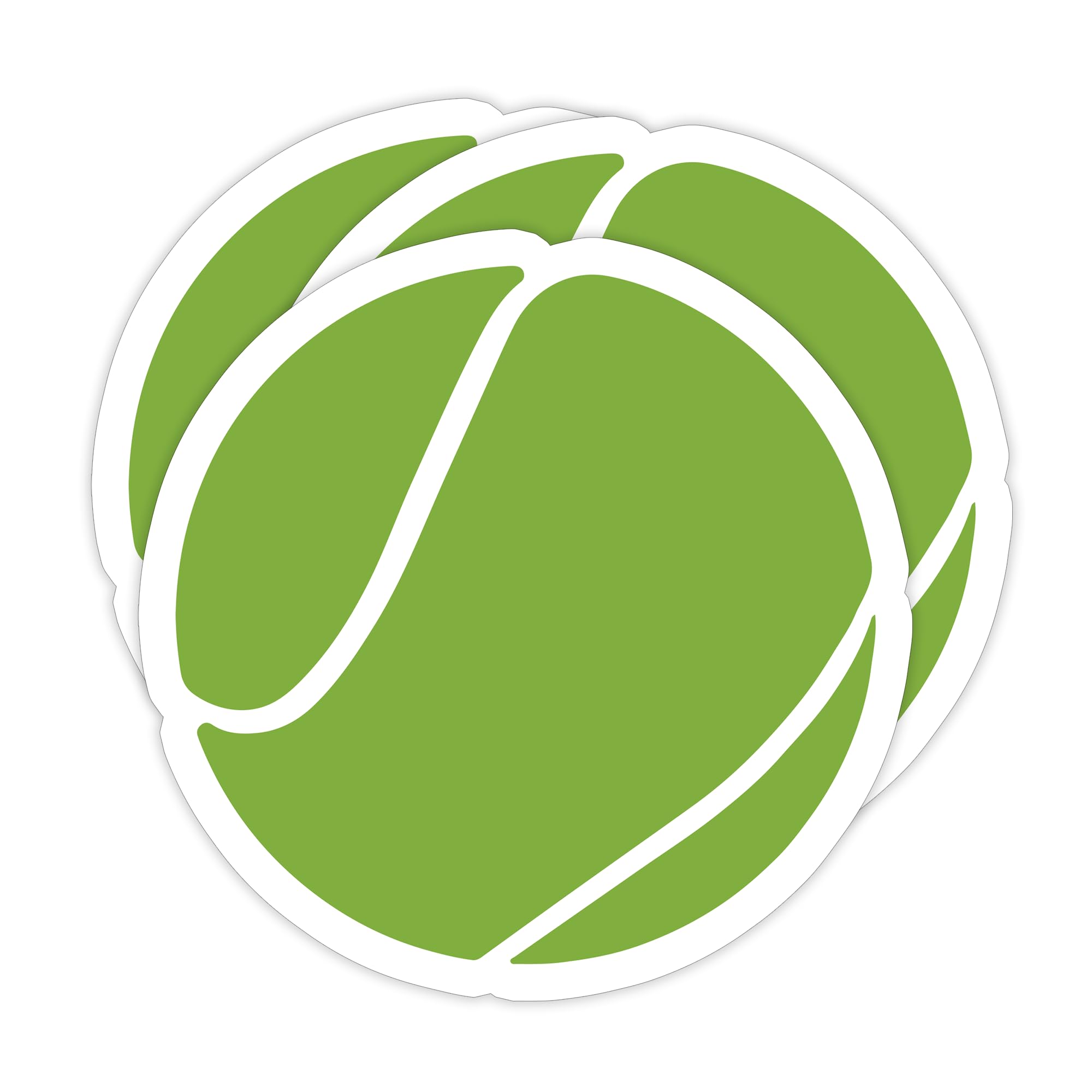 (3PCS) Tennis Sticker Tennis Ball Stickers Decals, Tennis Sport Sticker, Tennis Players, Tennis Team– Waterproof Vinyl Decal for Books Laptop Phones