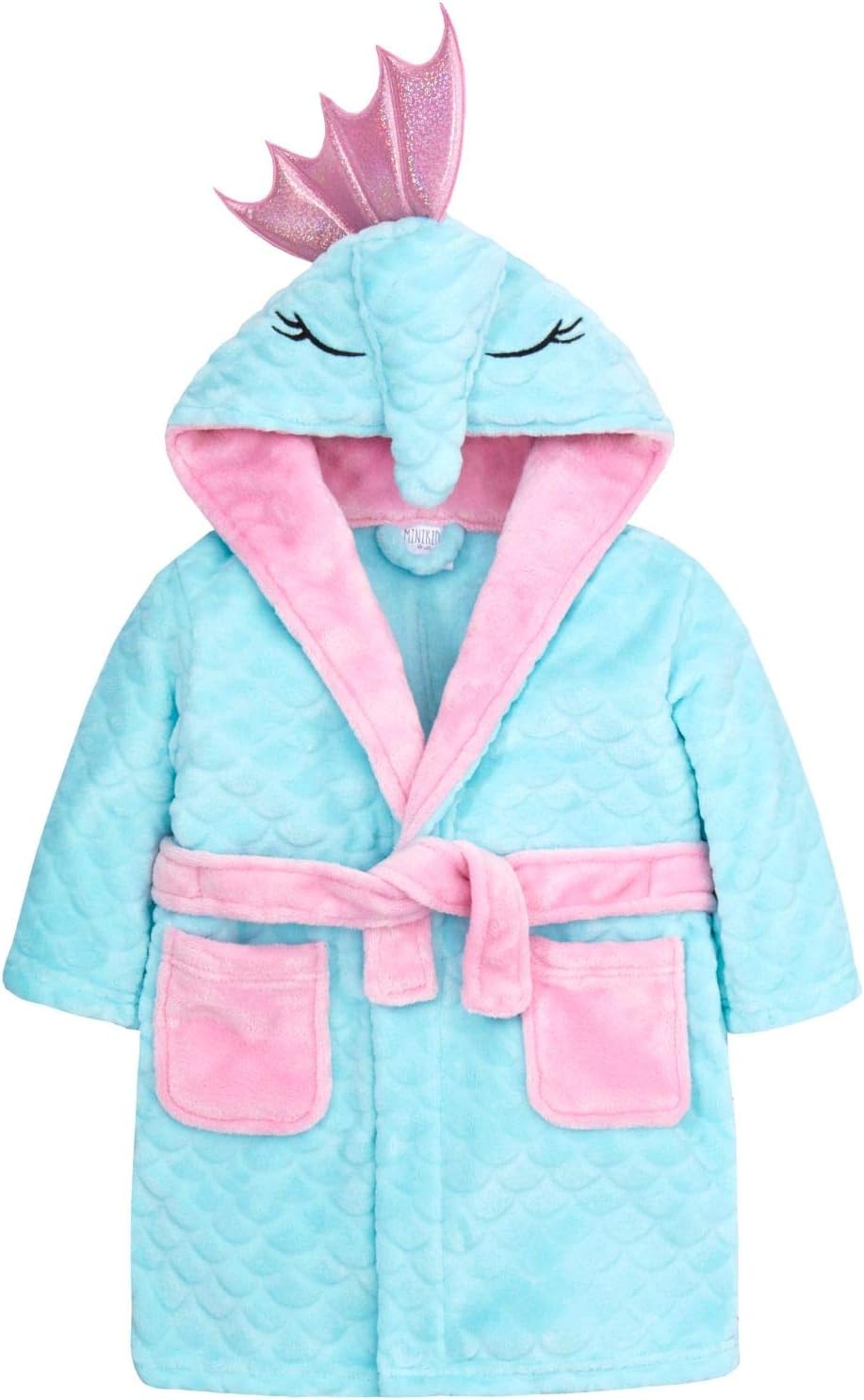 ladies novelty dressing gown Girls 3d Seahorse Hooded Fleece Kids Plush Satin convertible dress