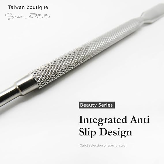 Professional Double Tip Cuticle Pusher, Stainless Steel Nail Care Tool, SUNDEN SD2695