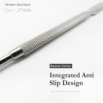 Professional Double Tip Cuticle Pusher, Stainless Steel Nail Care Tool, SUNDEN SD2695