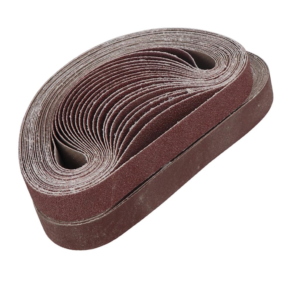 10/30 lijas abrasivas de 20 x 520 mm para pulir, Accesorio para lijadora de Banda, 30 Unidades, 400
