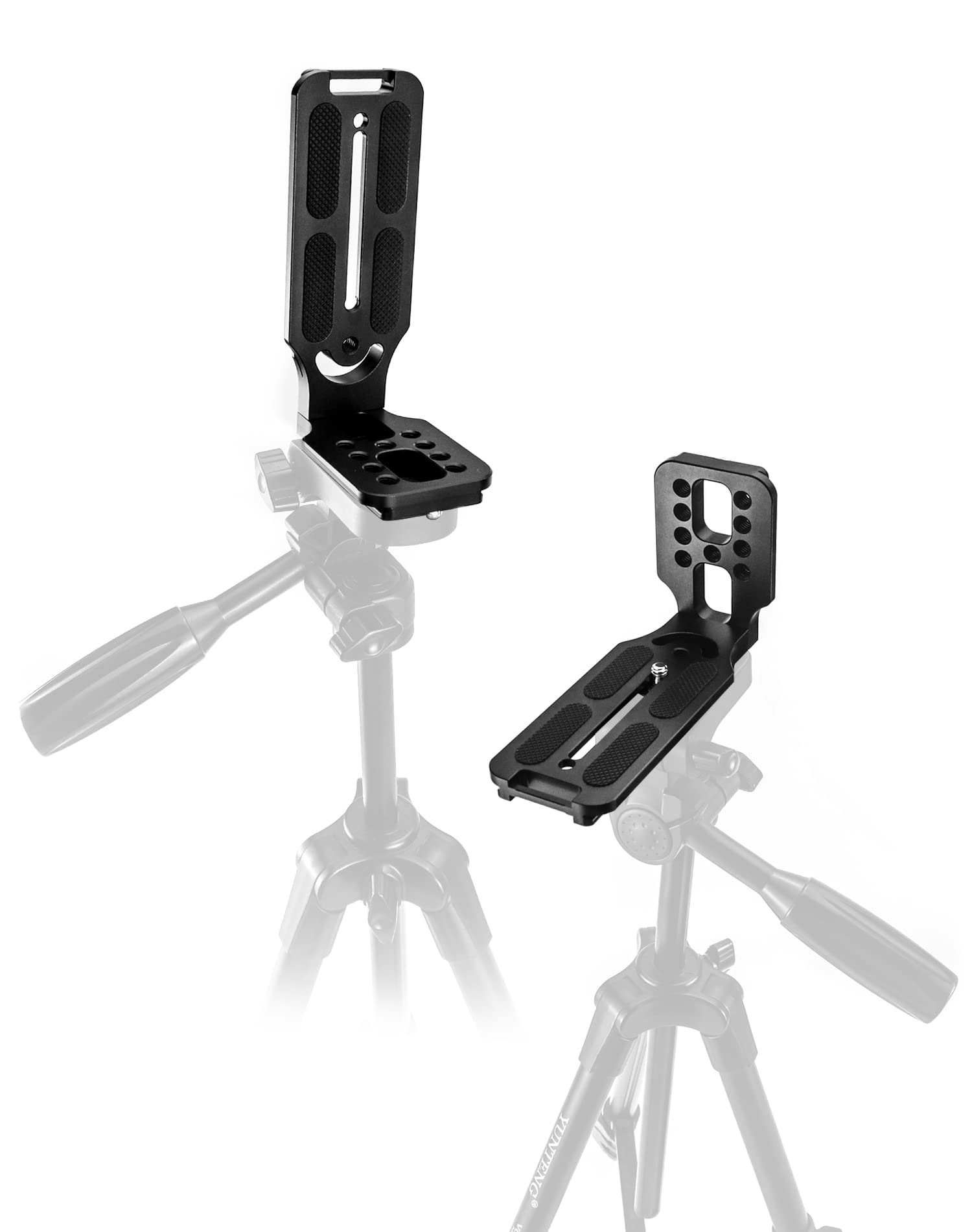 QWORK® Staffa a L universale verticale per fotocamera, staffa a L per fotocamera, per treppiede con interfaccia 1/4, stabilizzatore, ecc