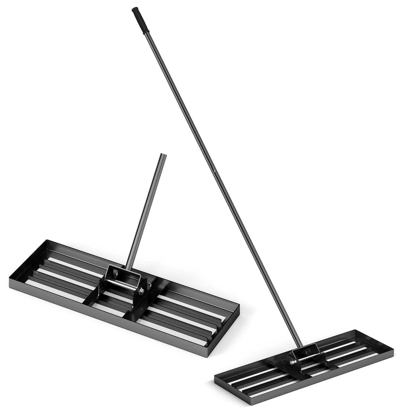 ” x 10” Grabie do wyrównywania trawnika, wytrzymałe metalowe narzędzie do wyrównywania trawnika z 77” ergonomicznym długim uchwytem, narzędzie do poziomowania trawnika, grabie do ogro
