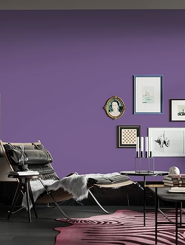 Miniatura 3 de Dimoon - Papel tapiz 118 x 17.7 pulgadas, papel autoadhesivo para pared, color liso en morado oscuro, impermeable, removible, texturizado, rollo de