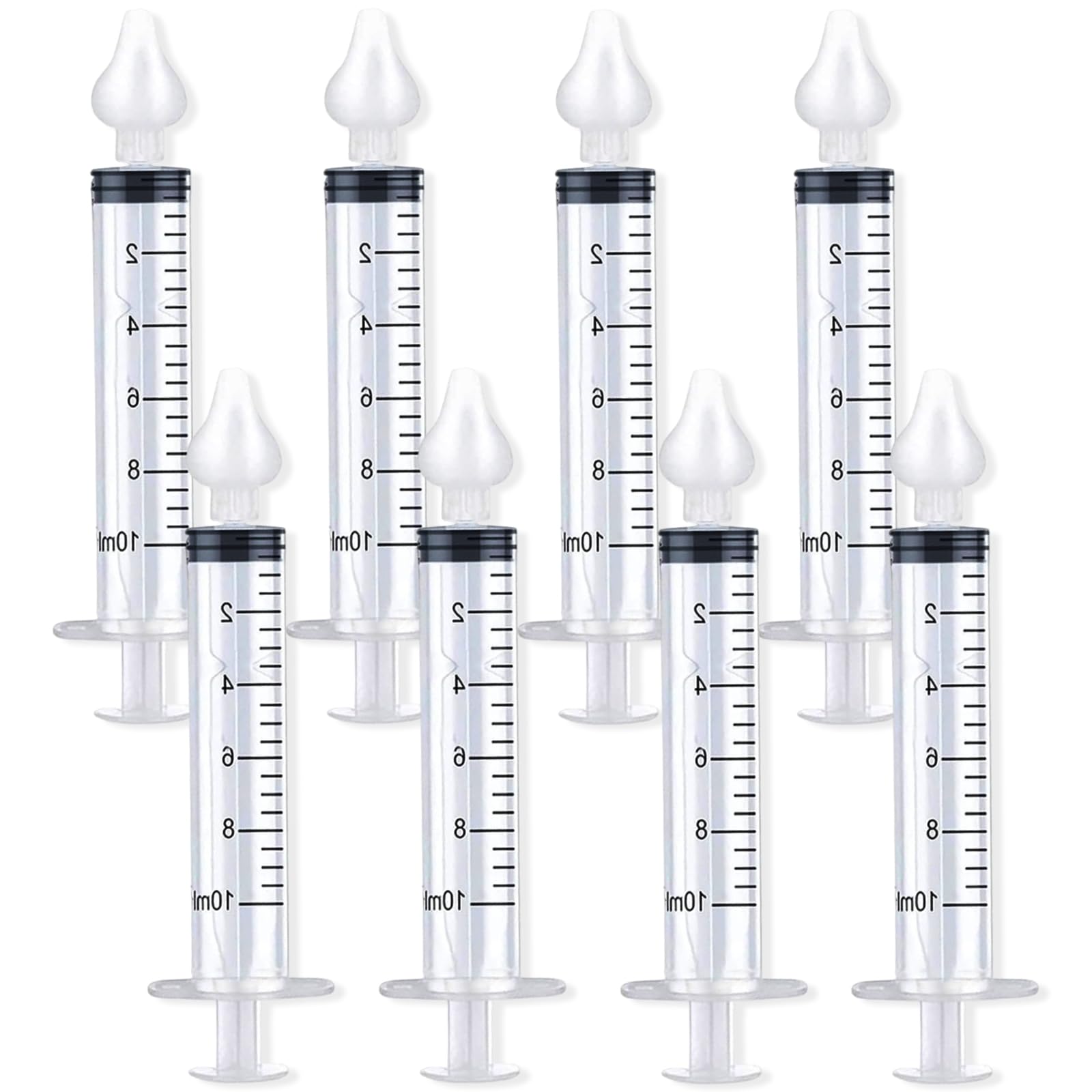 8 PCS 10ml Cleaner Device Syringe for Baby Portable Cleaner with Silicone Suction Tips