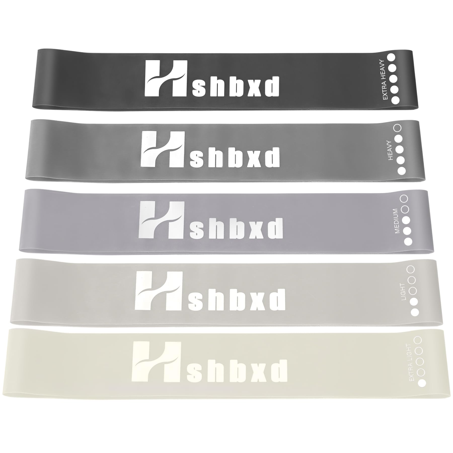 Resistance Loop Exercise Bands for Working Out Women and Men, Pack of 5 Different Resistance Levels Exercise Bands for Home Fitness, Physical Therapy, Strength Training, Yoga