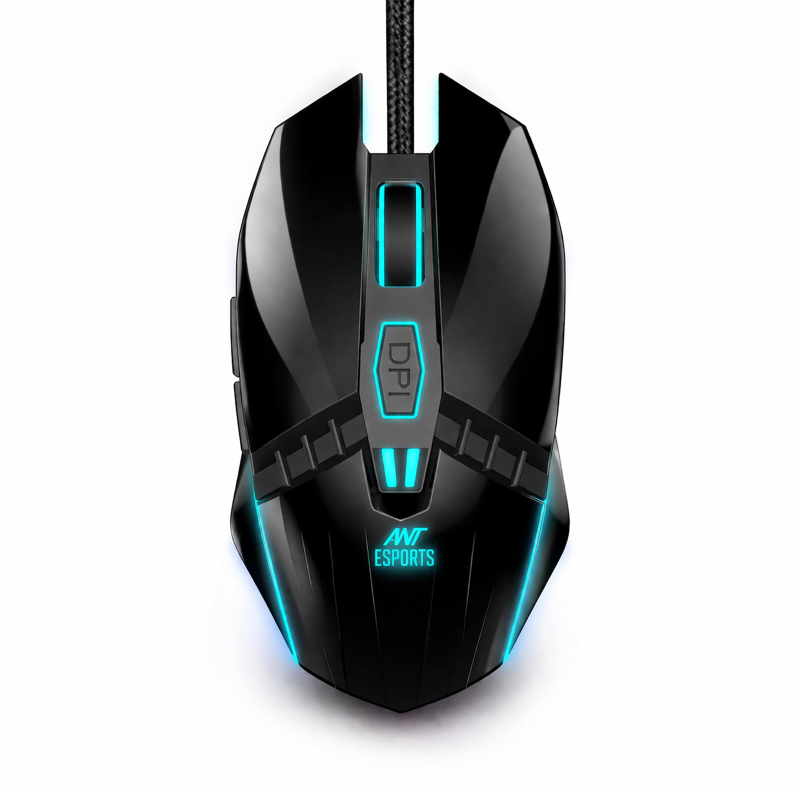 Ant Esports GM50 USB Optical Gaming Wired Mouse I 3600 DPI I Multicolour LED Lights I Ergonomic Design I Braided Cable - Black-image-37